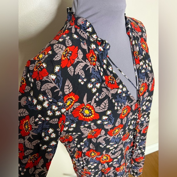 Free People Poet Sleeve Button Down Tunic Blouse - Picture 6 of 6